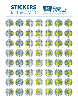 Chart For Counting The Omer 2018